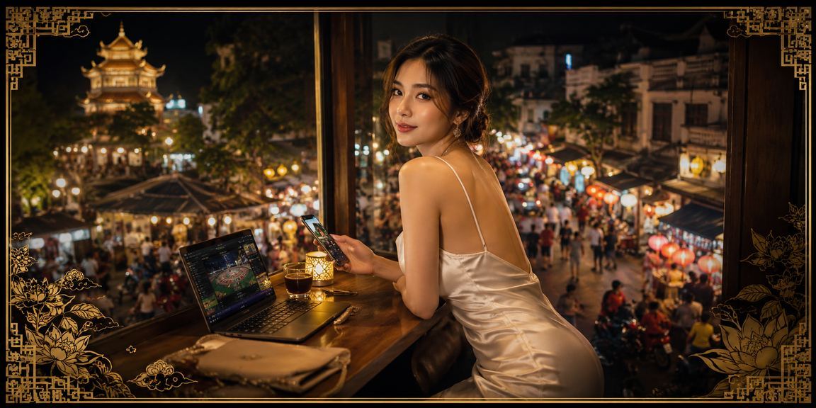 Không gian giải trí trực tuyến nuhu90 tại Hà Nội về đêm